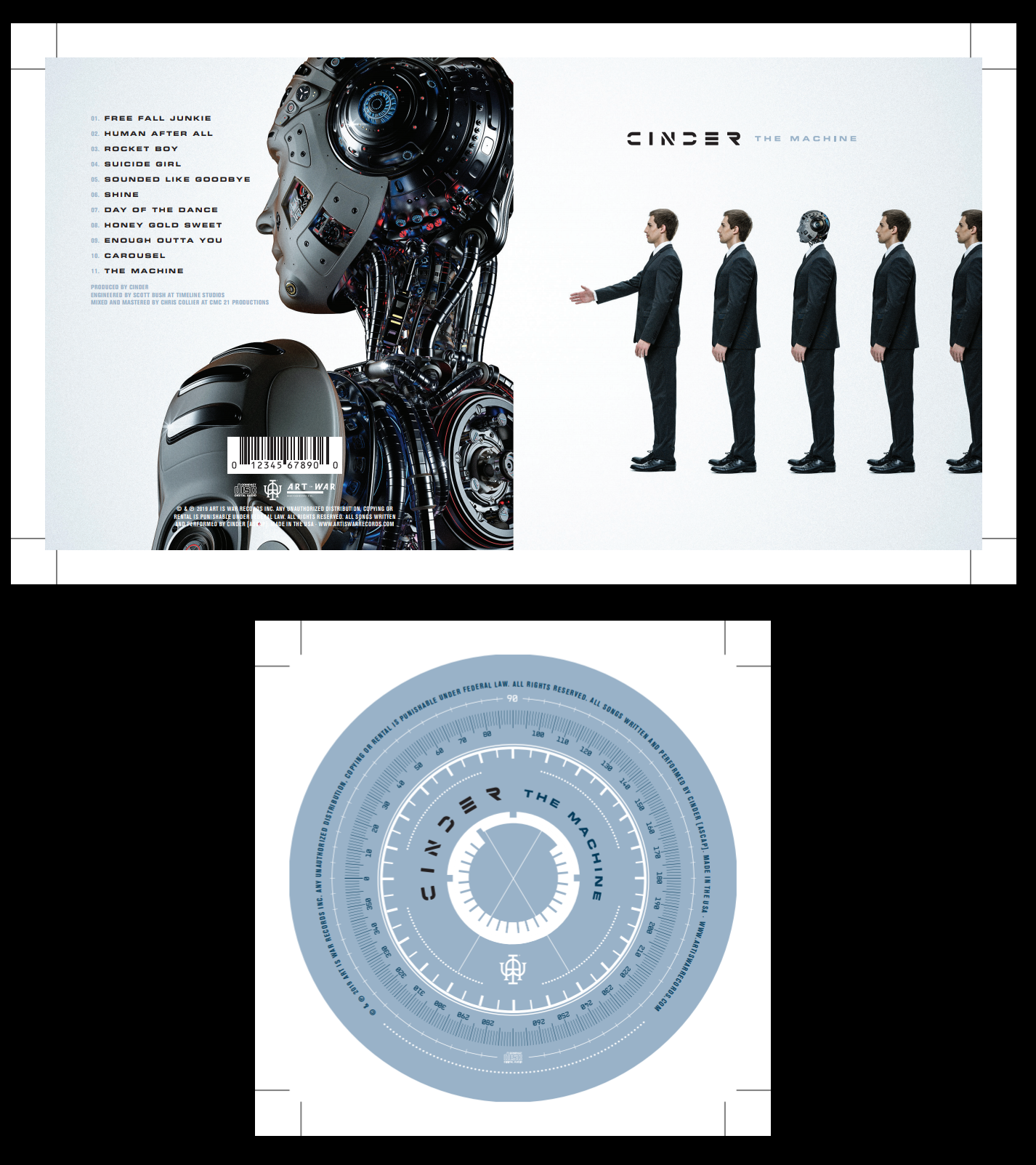 Cinder Album 'The Machine' Blue Retail edition